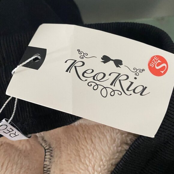 Reoria Thick Sherpa Lined Black Jogger Sweatpants with Pockets Women's Small NEW - Picture 5 of 7